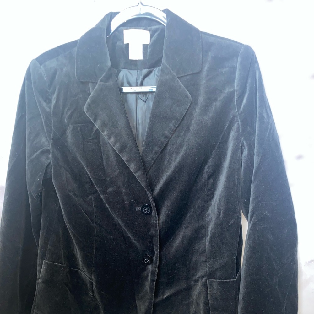 Studio works women’s faux velvet women’s blazer - Picture 12 of 12